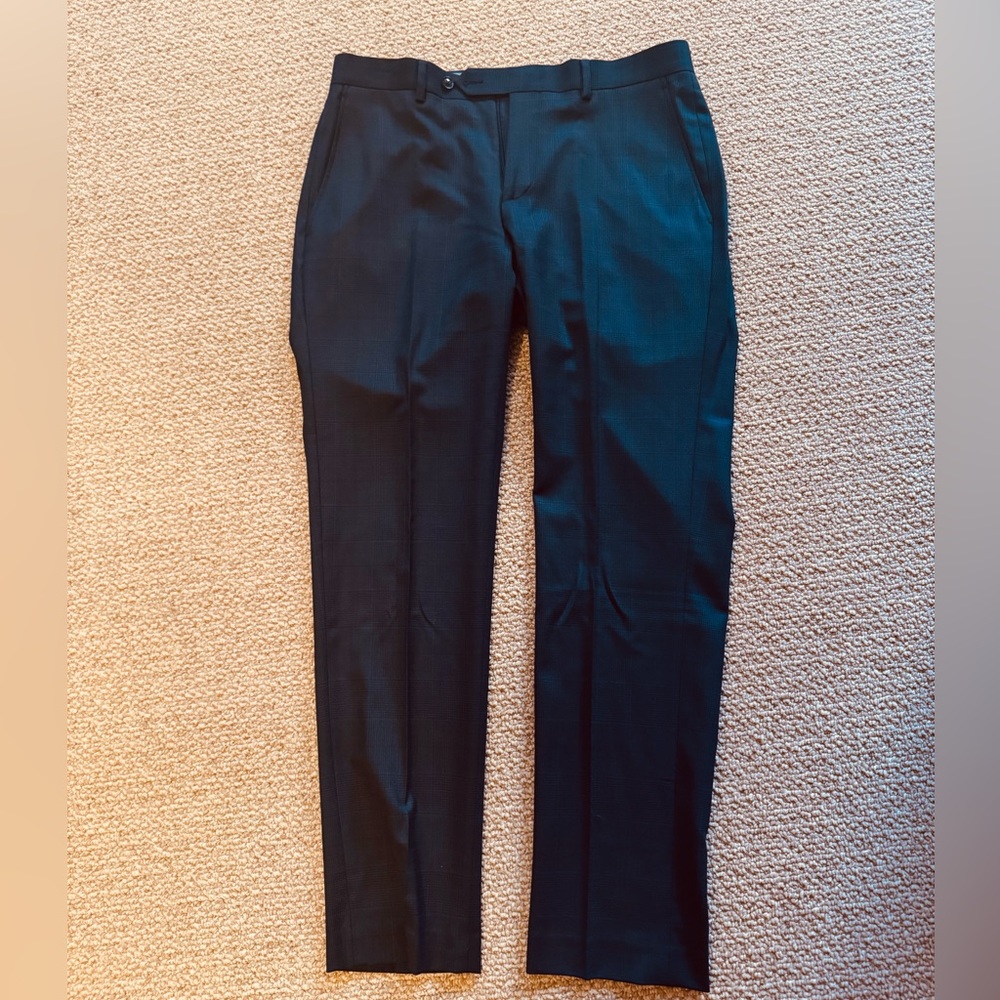 Bar iii blue/black suit separates check pants